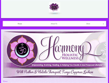 Tablet Screenshot of harmonyholisticwellness.com